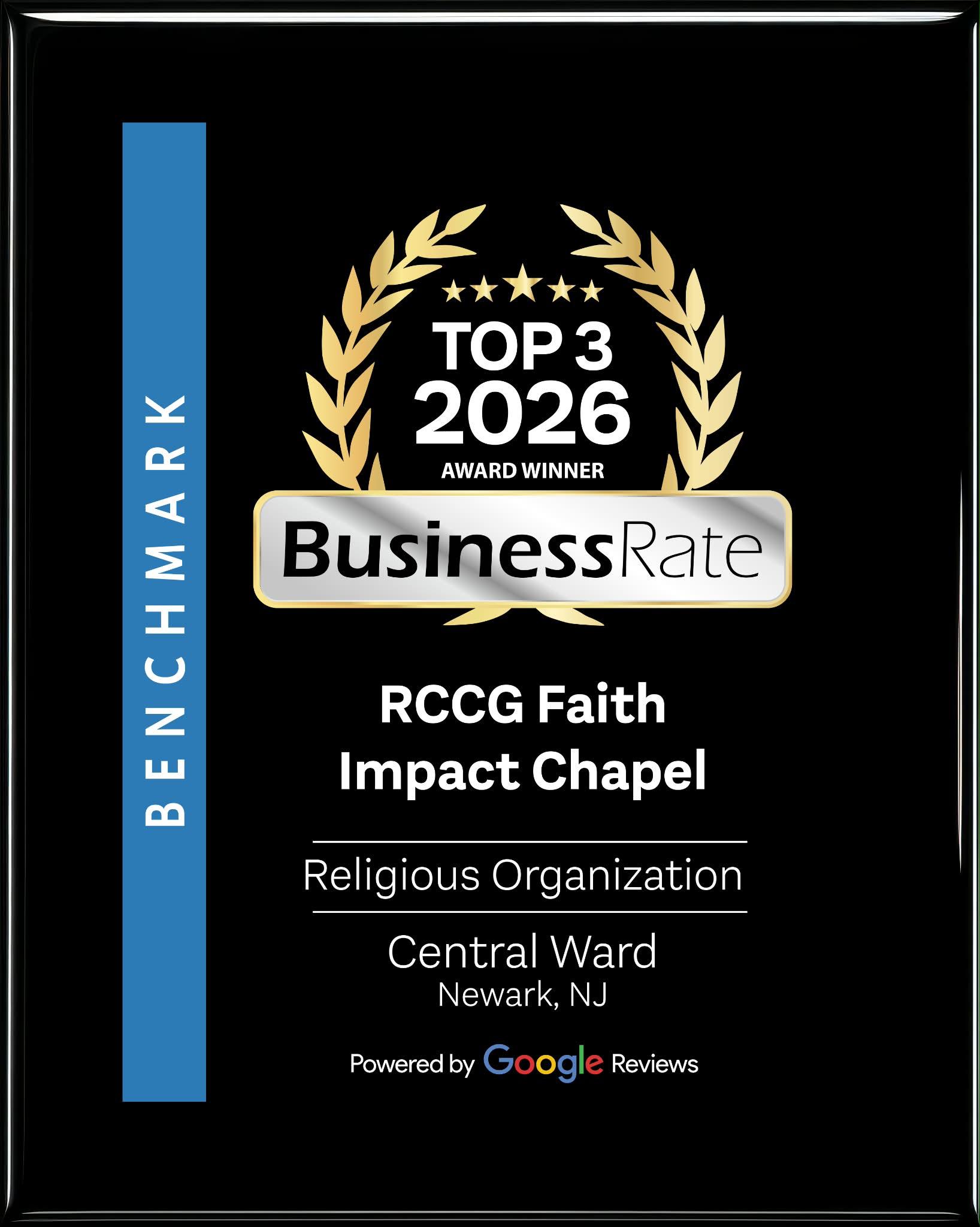 RCCG Faith Impact Chapel 2026 BusinessRate Top 3 Award